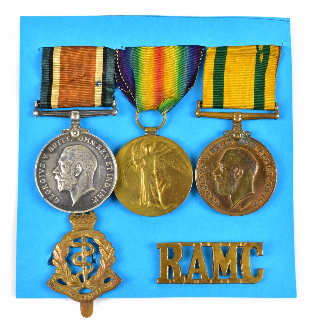 A WWI Territorial Forces Medal group awarded to 368033 Pte G. Bennett Royal Army Medical Corps,