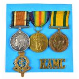 A WWI Territorial Forces Medal group awarded to 368033 Pte G. Bennett Royal Army Medical Corps,