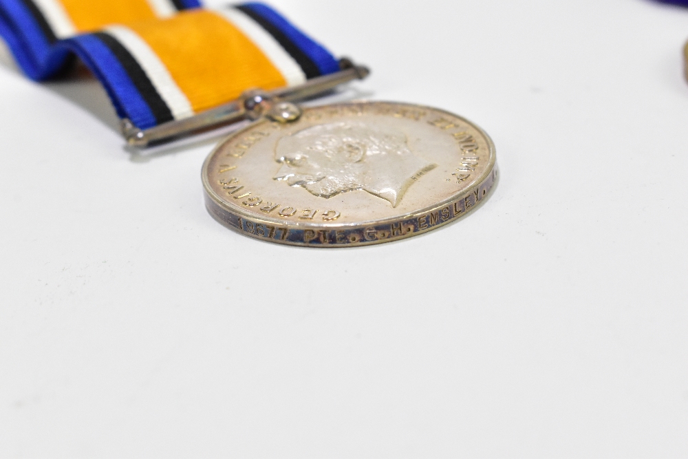 A WWI medal group awarded to 19677 Pte G.H. Emsley, West Yorkshire Regiment, comprising 1914-1915 - Bild 7 aus 8