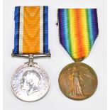 A WWI medal pair awarded to 31605 Pte S. Crompton L.N. Lan.R, comprising BWM and VM.