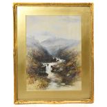 THOMAS DINGLE JR; watercolour, river scene at Dartmoor, signed, 66 x 47cm, framed and glazed.