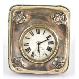 WILLIAM DISNEY BARLOW; an Edward VII hallmarked silver pocket watch stand, decorated with