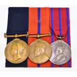 A Metropolitan Police Coronation group, awarded to PC J. Bevan S. Divn, comprising 1897 Jubilee