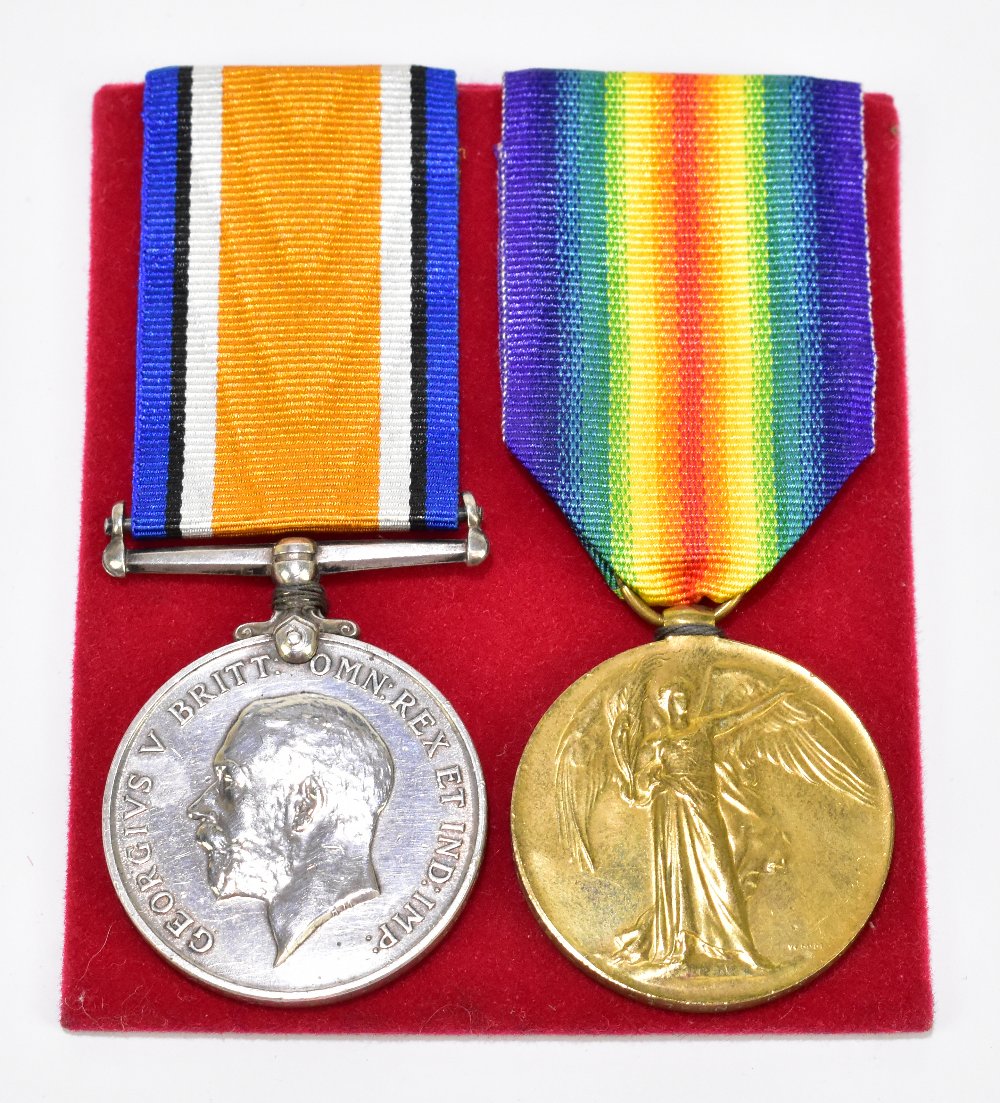 A WWI medal pair awarded to 35379 Pte A.C. Aitken K.O.S.Co BORD, comprising BWM and VM.