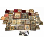 A collection of Victorian daguerreotypes, various subjects including children and elders, also a