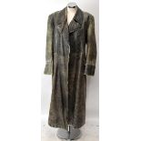 A German military soft leather full length coat, possibly Luftwaffe.