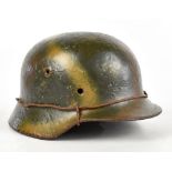 A WWII German iron helmet, length 29cm.