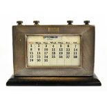 W.J. MYATT & CO; a George VI hallmarked silver perpetual calendar, height 14cm.