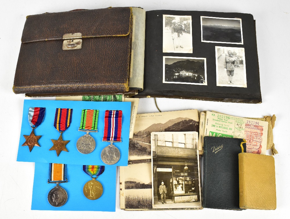 A WWI and WWII family medal and ephemera group, comprising BWM and VM to 51801 Pte A.J.F Dignan, The