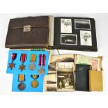 A WWI and WWII family medal and ephemera group, comprising BWM and VM to 51801 Pte A.J.F Dignan, The