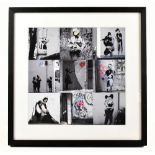 AFTER BANKSY; colour print, 'Collage II, Panorama London', with King & McGaw Framers label verso, 29