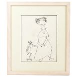 JULIAN DYSON (1936-2003); pencil drawing, study of two figures, signed and numbered 898 lower