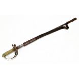 A Victorian Light Infantry officer's sword with shagreen grip, length 97cm (af). Additional