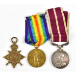 A WWI Meritorious Service Medal Group awarded to 12266 A.Sjt  R. Underwood 105/SGE by R.G.A,