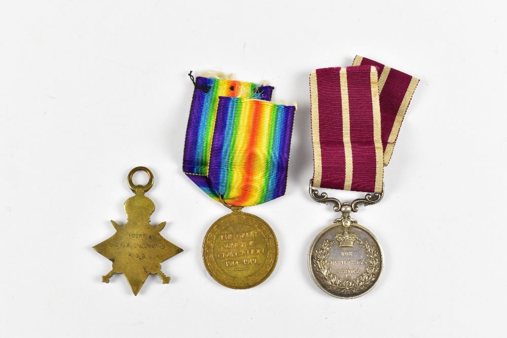 A WWI Meritorious Service Medal Group awarded to 12266 A.Sjt  R. Underwood 105/SGE by R.G.A, - Bild 2 aus 4