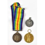 A WWI medal pair awarded to 136580 PTE E.J. Lawson, M.G.C. comprising BWM and VM, with a