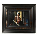 FABIAN PEREZ; hand embellished giclée canvas, 'Saba At The Balcony', no.50/195, with certificate and