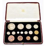A cased specimen 1937 coin set.Additional InformationSome marks and scuffs to the case, and some