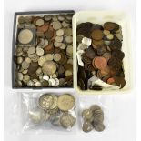 A miscellany of 19th century and later silver, copper, and cupronickel coinage, with a selection