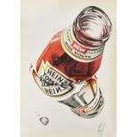 MICHAEL ENGLISH; colour poster, 'Heinz Ketchup Bottle', signed in pencil lower left, 62 x 89cm,