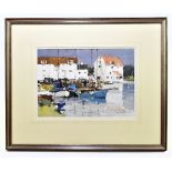 JOHN YARDLEY RI (born 1933); watercolour, 'Gathering Storm, Woodbridge', signed lower right, bears