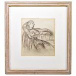 JOHN WILLIAM MELVILLE (1902-1986); pencil and charcoal on paper, 'Woman Reclining Circa 1938',