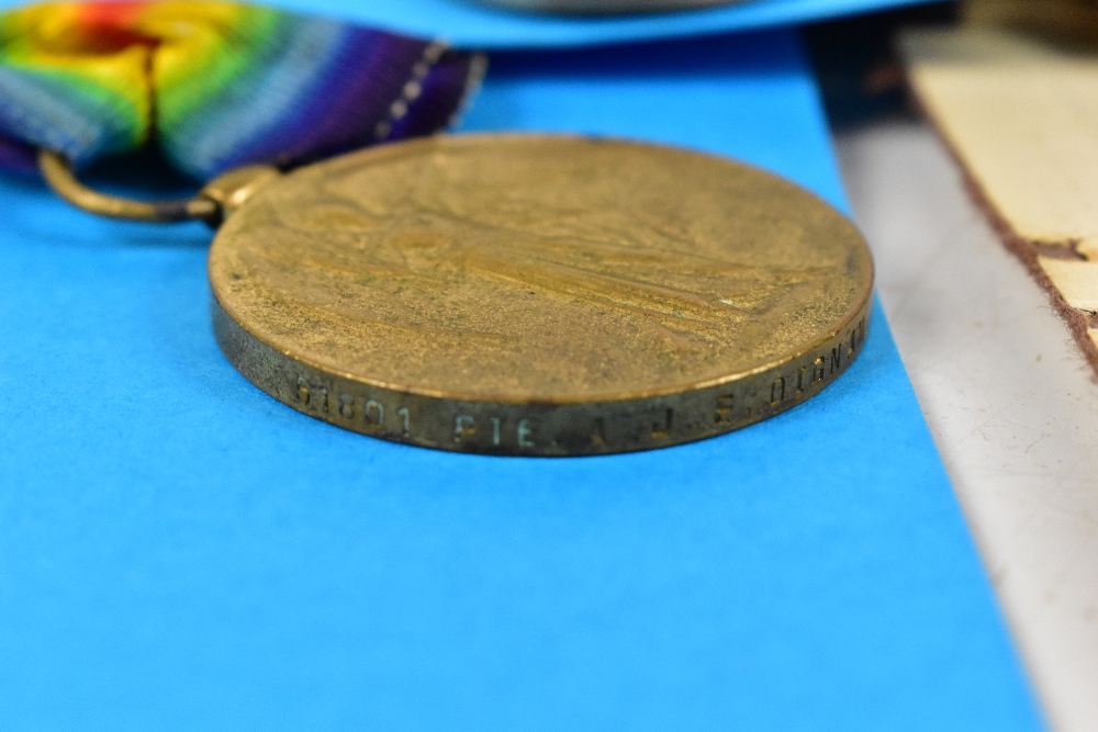 A WWI and WWII family medal and ephemera group, comprising BWM and VM to 51801 Pte A.J.F Dignan, The - Bild 4 aus 4