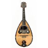 CAV. GIOVANNI DE MEGLIO E FIGLIO; a late 19th century Neapolitan bowl back mandolin with mother of