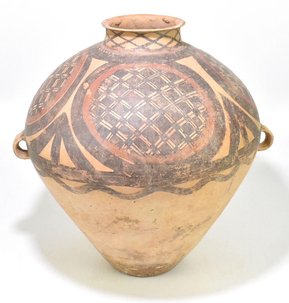 A large Chinese Neolithic period (circa 2nd Millennium BC) Yangshao Culture buff red earthenware