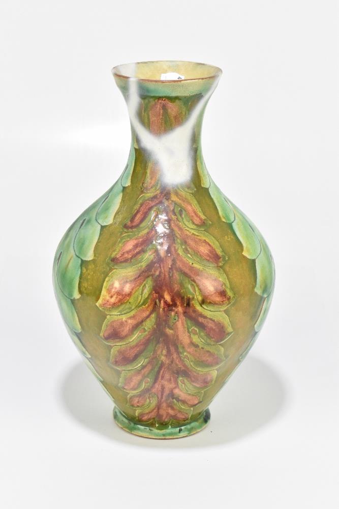 LIZZIE WILKINS FOR DELLA ROBBIA; an Art Pottery vase of belly form with stylised floral detail, - Bild 2 aus 5