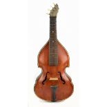 An unusual German violin/zither (bowed zither), the metal head engraved 'Gennerich Munchen', overall