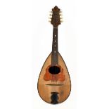 L ROMANO & CASTELLONE, NAPOLI; an early 20th century bowl back mandolin, overall length 61cm,