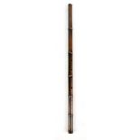 A bamboo flute, length 71cm.