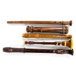 ADLER; a recorder, together with another recorder and three further woodwind instruments (4).