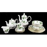 COLCLOUGH; an 'Ivy' pattern part dinner, tea and coffee service comprising twenty-five cups and