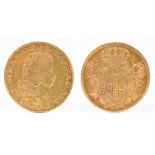 A Portuguese escudo gold coin, 1732, approx weight 28.7g.Additional InformationLight wear to the