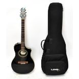 LINE 6; a Variax electric acoustic guitar crafted in Korea, serial no.05021268, in Line 6 soft