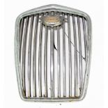 WOLSELEY; a chrome plated motor vehicle radiator grill, approx 40 x 32cm.