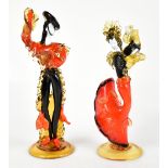 A pair of Murano glass figures of Flamenco dancers, tallest 42cm (2).Additional InformationGood