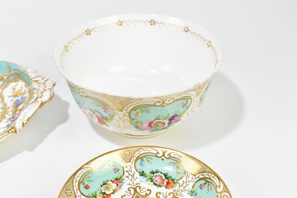 SEVRES; a late 19th century porcelain desk stand of shaped oval form, with integrated handles, - Bild 5 aus 13