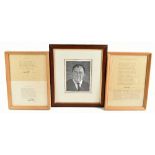 ENGLISH SCHOOL; signed limited edition engraving of John Arlott ‘The Voice of Cricket’, numbered