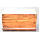 A 19th century camphor blanket chest, on plinth base, height 55.5cm, width 103cm, depth 55cm.