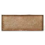 KESWICK SCHOOL OF INDUSTRIAL ART; an Arts & Crafts copper tray of rectangular form with gallery edge
