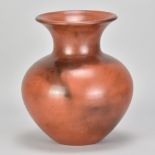 MICHAEL ALLEN; a red earthenware vessel with burnished and smoke fired surface, impressed MA mark,