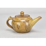 JANE HEROLD for Wenford Bridge Pottery; a small stoneware teapot with incised decoration,