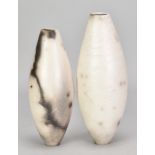 ANTONIA SALMON (born 1959); a smoke fired stoneware vessel with burnished and textured surface,