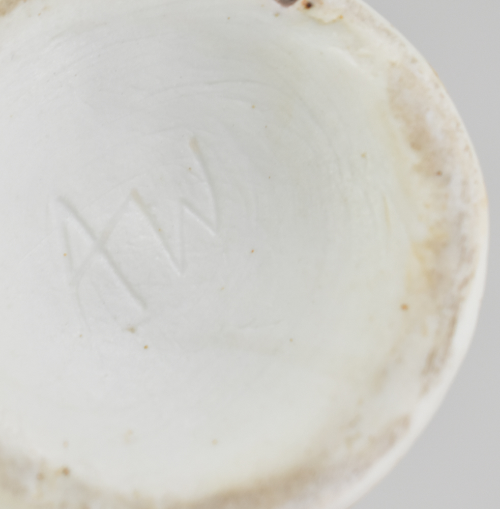 ALAN WALLWORK (1931-2019); a small pierced porcelain vase, incised AW mark, height 13.5cm. (D) - Image 3 of 3