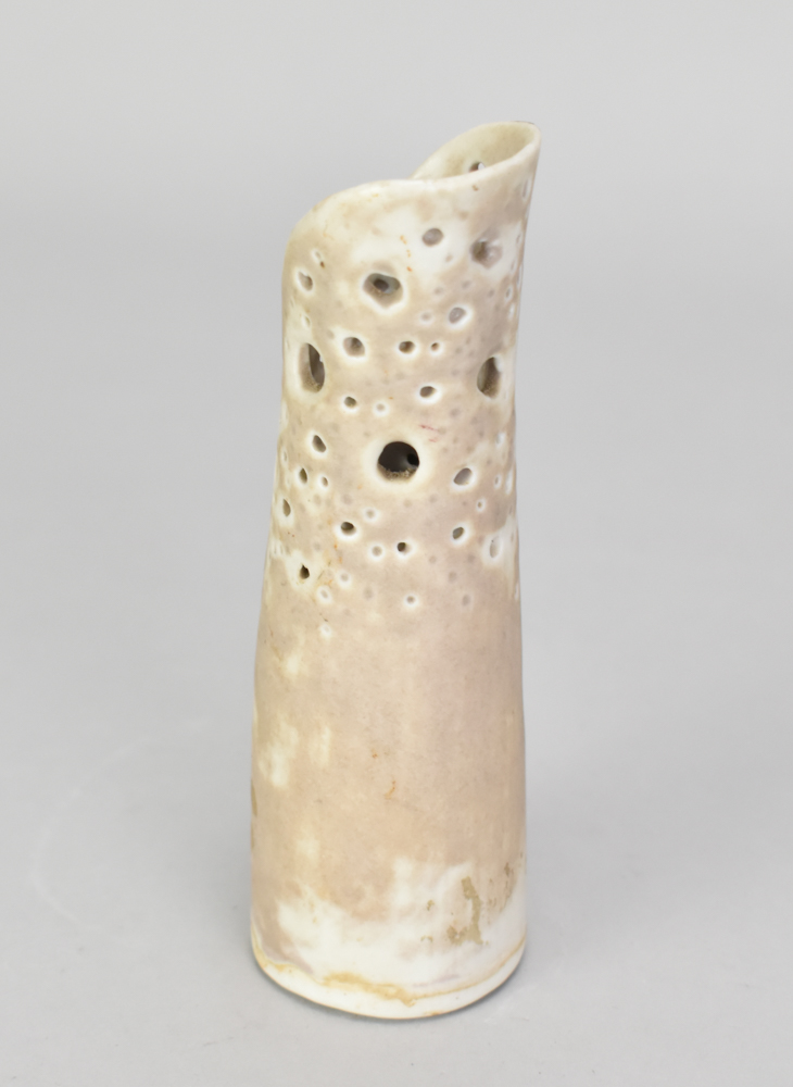ALAN WALLWORK (1931-2019); a small pierced porcelain vase, incised AW mark, height 13.5cm. (D) - Image 2 of 3