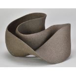 MERETE RASMUSSEN (born 1974); an earthenware abstract sculpture of an entwined loop with textured