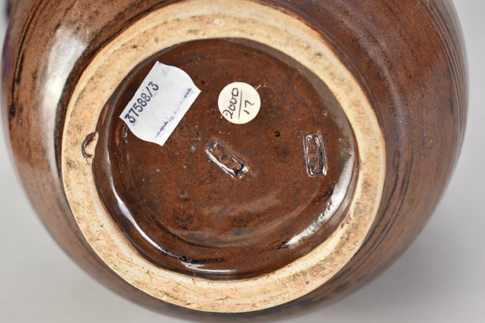 ABDO NAGI (1941-2001); a tall stoneware jug covered in iron glaze, impressed marks, made 2000, - Image 3 of 3